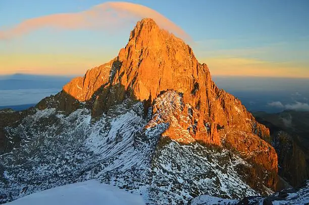 sunrise behind Mt Kenya||Beautiful places in Africa