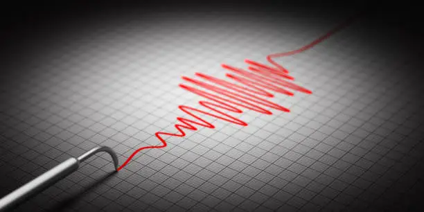 seismograph recording earth motion |earthquake near Boston